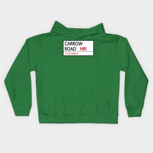 CARROW ROAD STREET SIGN - NORWICH Kids Hoodie